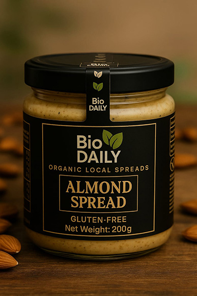 Organic almonds spread