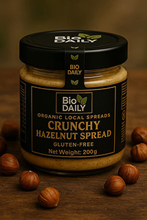 Organic hazelnuts spread