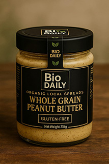 Organic whole grain peanut butter